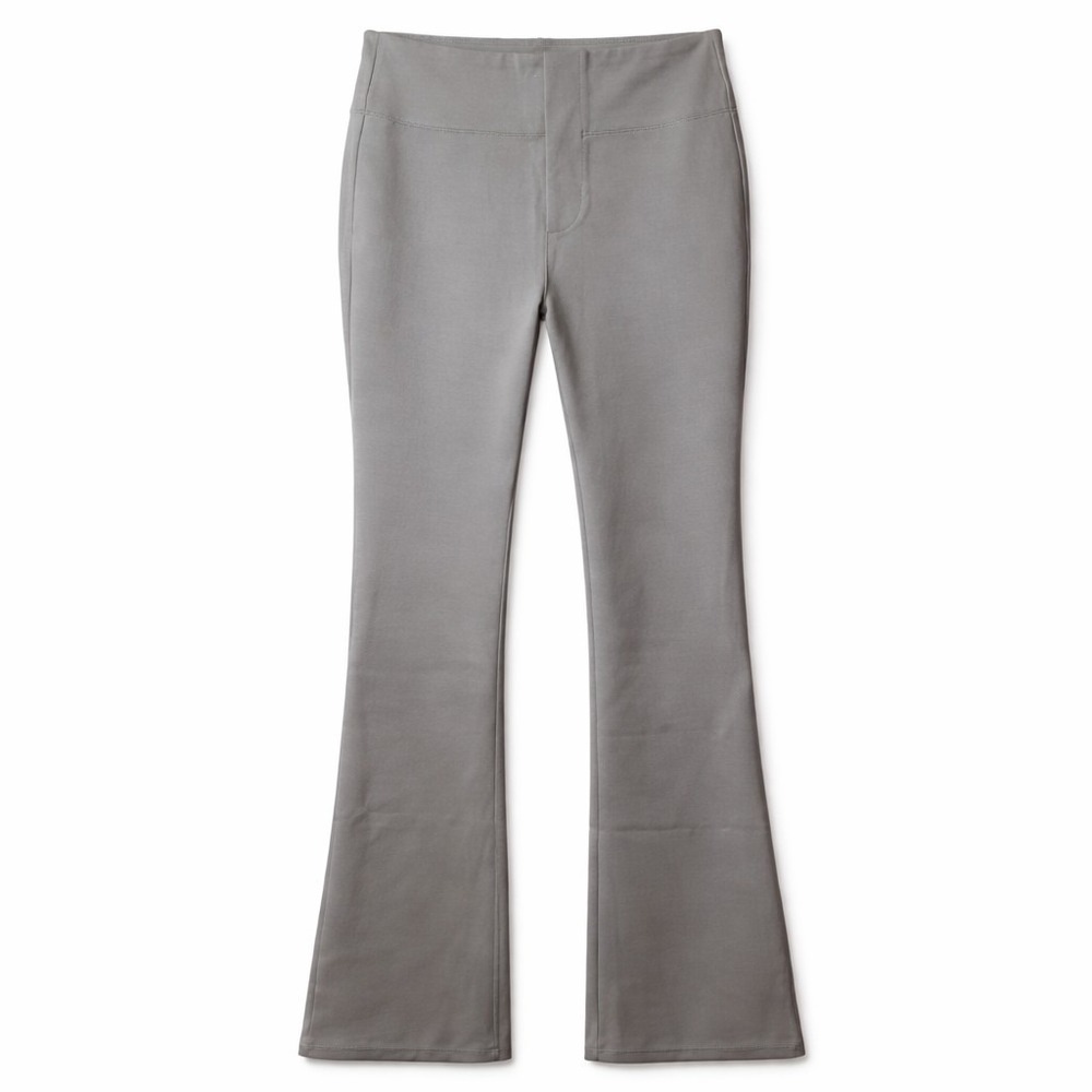 NWT$ HALARA Flex High Waist Back Side Pocket Slight Flare Work Pant Sz S Gray